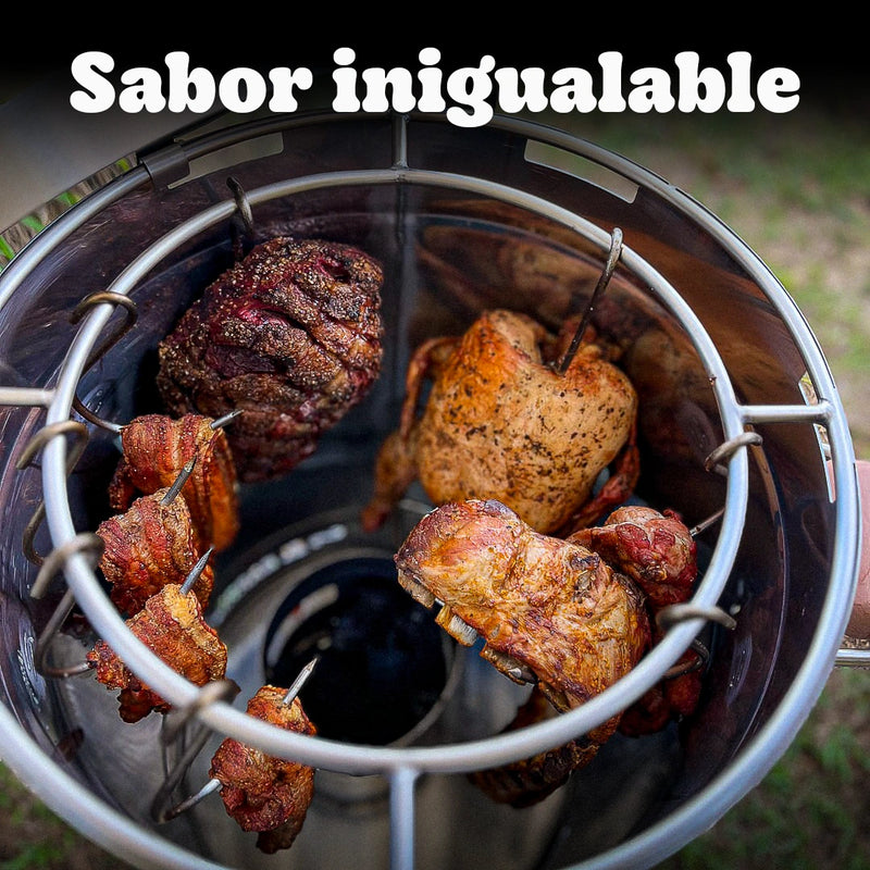 Asador Premium Acero Inoxidable 17 Piezas -  Barril Gourmet  [¡Gana 1 Spray Desengrasante de Regalo!]