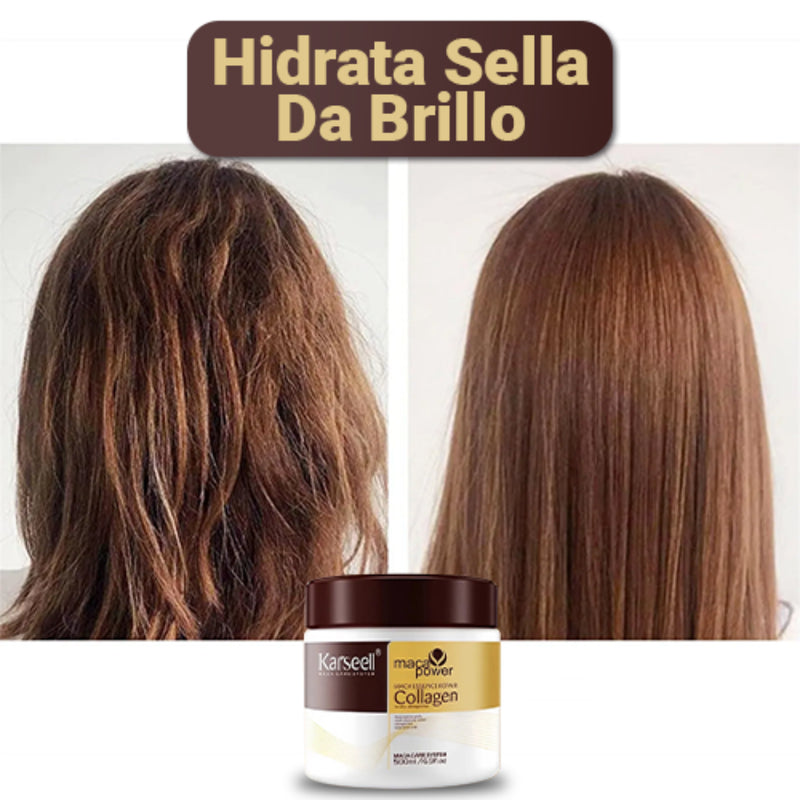 Máscara Karseell Colágeno Desmaia Cabello 300g  [Hidratación, Controla el Frizz, Alinea y Alisa]