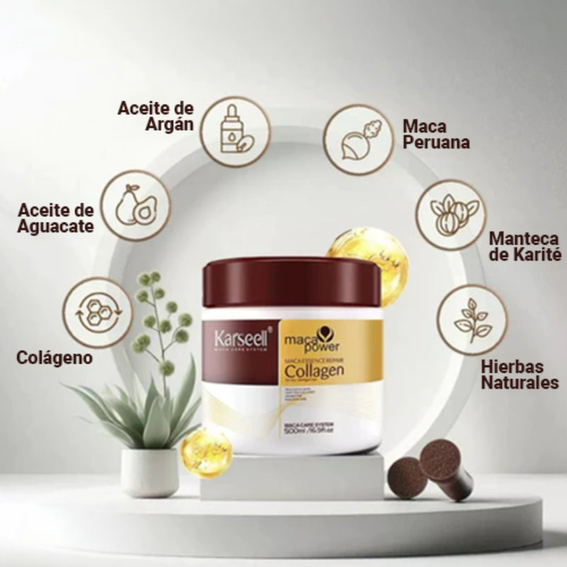 Karseell Máscara de Colágeno Desmaia Cabello 300g [Hidratación, Controla el Frizz, Alinea y Alisa]