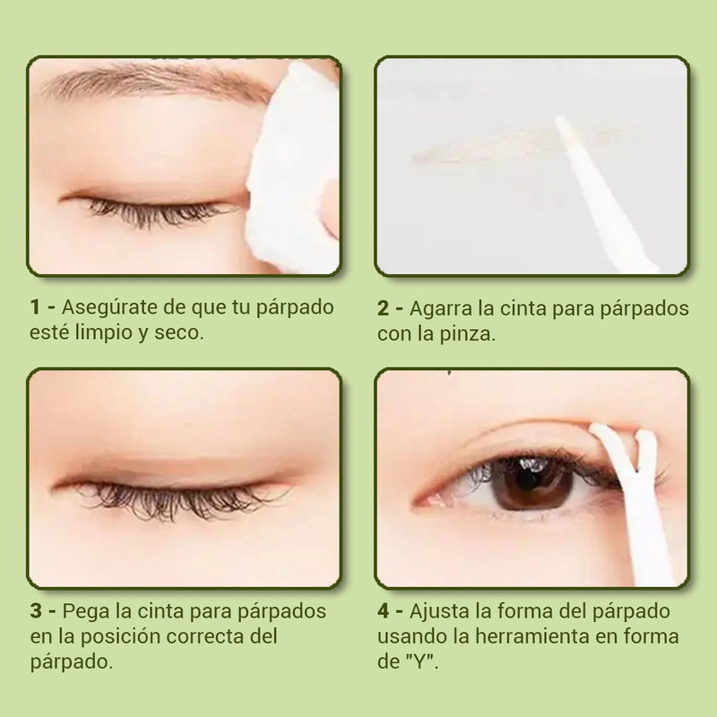 Adhesivos dermatológicos invisibles para papada caída - Levanta Mirada [240 Unidades + Aplicador de Regalo]