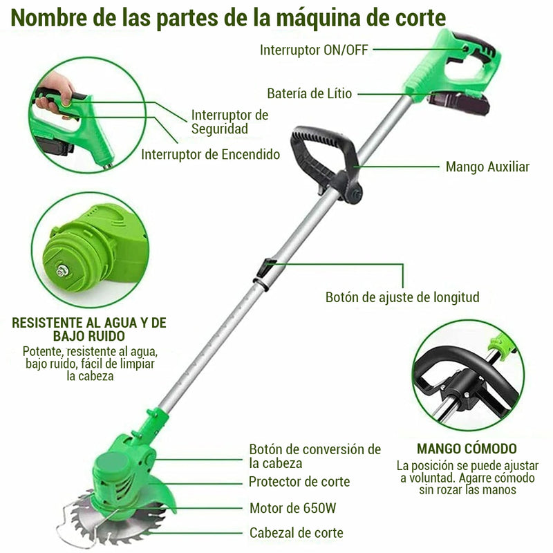 Combo Guadañadora Podadora Master Green [13 piezas]