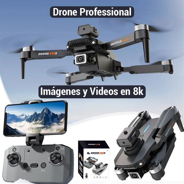 Vision Drón E88S - Drone Professional Cámara Dual 8K de Píxel