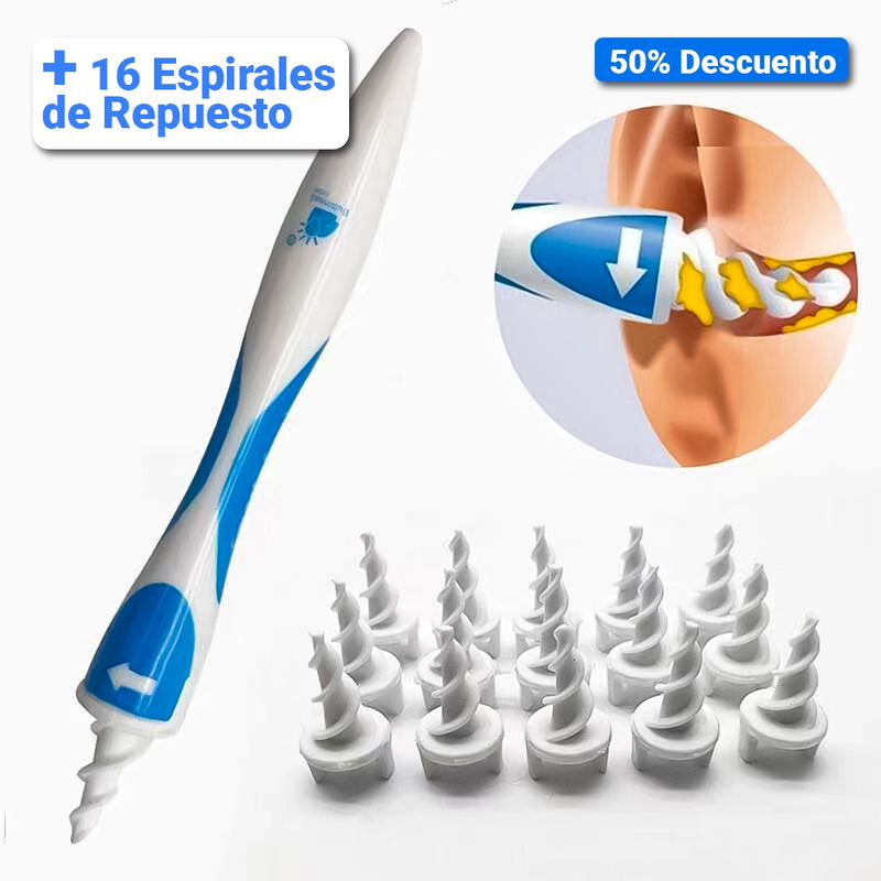 Limpiador de Oidos en Silicona - Smart Swab +16 Espirales de Repuesto [50% de Descuento]