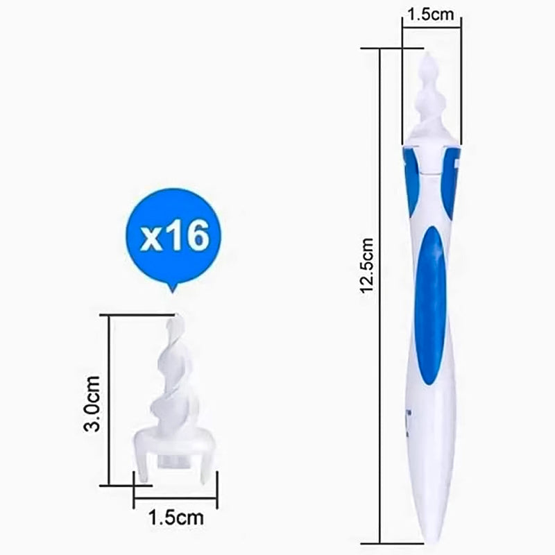 Limpiador de Oidos en Silicona Súper Suave - Smart Swab +16 Espirales de Repuesto [50% de Descuento]